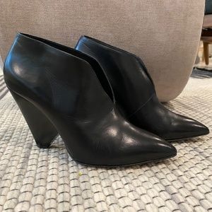 Paige "Emi" Black Leather Bootie